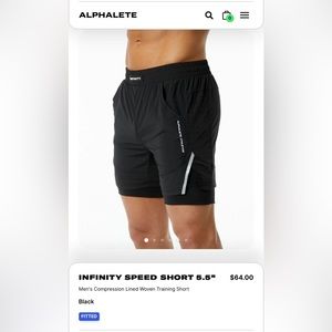 * NWT in Original Packaging * Alphalete Men Infinity Speed Short